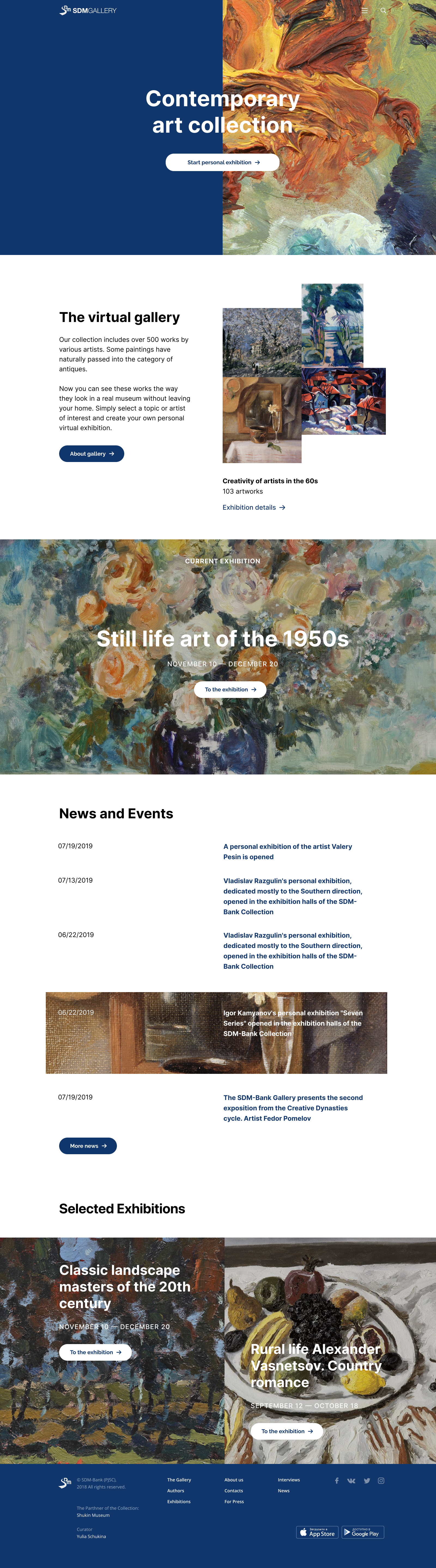 Virtual art gallery experience