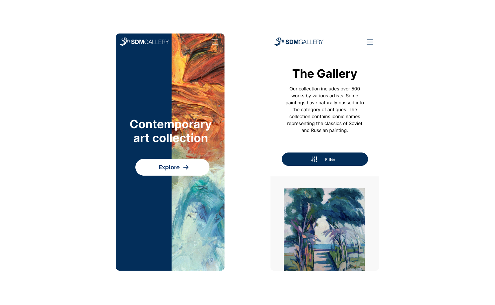 Virtual art gallery experience — UX_mob01