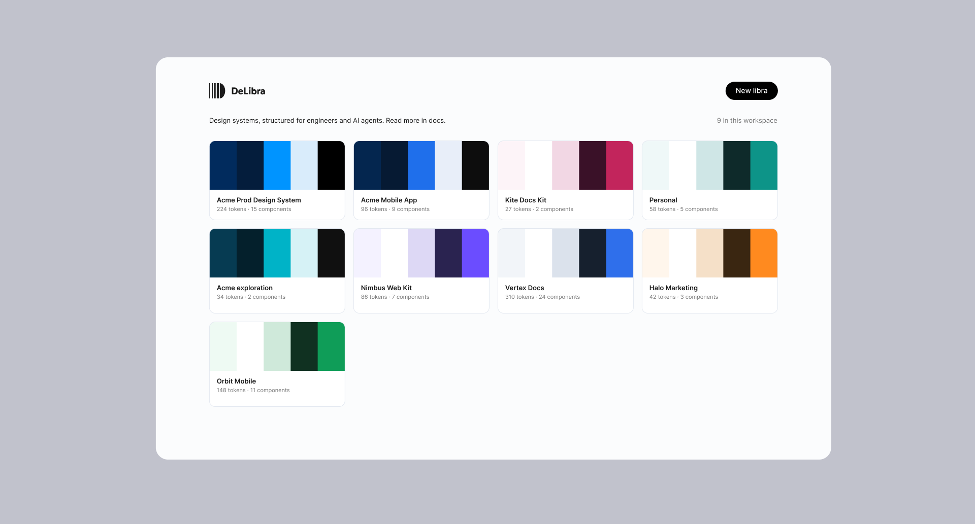 DeLibra: design systems engine for humans and agents — dl01