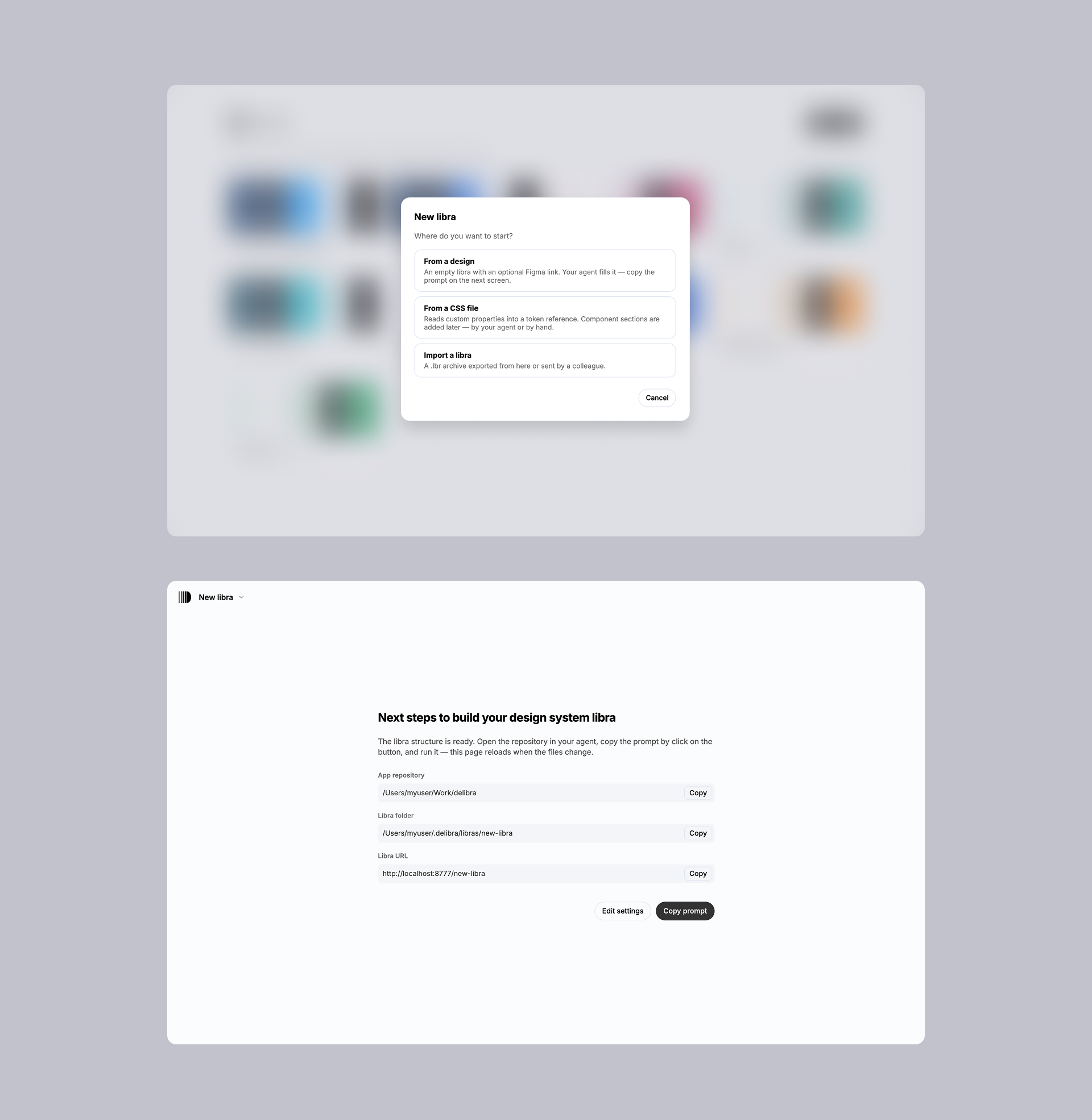 DeLibra: design systems engine for humans and agents — dl02